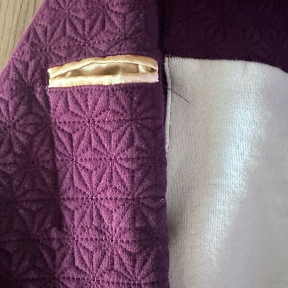 Mediums Collective Quilted Cut & Sew Hoodie - Maroon Wine - XL - Picture 7 of 11